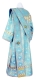 Deacon vestments - Shouya rayon brocade s3 (blue-gold) back, Standard design