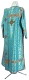 Deacon vestments - Poutivl' rayon brocade S3 (blue-gold) (back), Standard design
