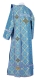 Deacon vestments - Kazan rayon brocade s3 (blue-gold) back, Standard design