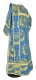 Deacon vestments - Nativity Star rayon brocade s3 (blue-gold) back, Standard design