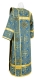 Deacon vestments - Alania rayon brocade s3 (blue-gold) back, Economy design