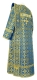 Deacon vestments - Old-Greek rayon brocade S3 (blue-gold) back, Standard design