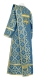 Deacon vestments - Nicholaev rayon brocade s3 (blue-gold) back, Economy design