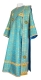 Deacon vestments - Catherine rayon brocade s3 (blue-gold), Standard design