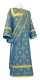Deacon vestments - Custodian rayon brocade S3 (blue-gold), Economy design
