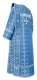 Deacon vestments - Old-Greek rayon brocade S3 (blue-silver) back, Standard design