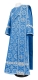 Deacon vestments - Vologda Posad rayon brocade s3 (blue-silver), Standard design