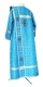 Deacon vestments - Cornflowers rayon brocade s3 (blue-silver) back, Economy design