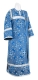 Deacon vestments - Alania rayon brocade s3 (blue-silver), Economy design