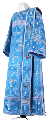 Deacon vestments - rayon brocade S3 (blue-silver)