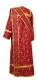 Deacon vestments - Custodian rayon brocade S3 (claret-gold) back, Economy design