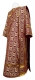 Deacon vestments - Floral Cross rayon brocade S3 (claret-gold), Standard design