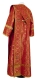 Deacon vestments - Vasiliya rayon brocade s3 (claret-gold) back, Standard design