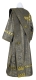 Deacon vestments - Shouya rayon brocade s3 (black-gold) back, Standard design