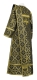 Deacon vestments - Nicholaev rayon brocade s3 (black-gold) back, Economy design