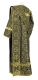 Deacon vestments - Vologda Posad rayon brocade S3 (black-gold) back, Standard design