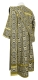 Deacon vestments - Floral Cross rayon brocade S3 (black-gold) back, Standard design