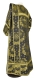 Deacon vestments - Nativity Star rayon brocade S3 (black-gold) back, Standard design