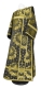 Deacon vestments - Nativity Star rayon brocade S3 (black-gold), Standard design