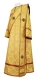 Deacon vestments - Lace rayon brocade S3 (yellow-gold with claret outline), Economy design