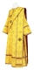 Deacon vestments - Jerusalem Cross rayon brocade S3 (yellow-gold with claret outline), Economy design