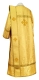Deacon vestments - Simbirsk rayon brocade S3 (yellow-gold) (back), Economy design