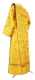Deacon vestments - Koursk rayon brocade S3 (yellow-gold) (back), Economy design