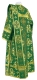 Deacon vestments - Kostroma rayon brocade S3 (green-gold) (back), Standard cross design