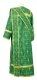 Deacon vestments - Custodian rayon brocade S3 (green-gold) back, Economy design