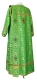 Deacon vestments - Floral Cross rayon brocade S3 (green-gold) (back), Standard cross design