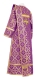 Deacon vestments - Nicholaev rayon brocade s3 (violet-gold) back, Economy design