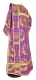 Deacon vestments - Nativity Star rayon brocade s3 (violet-gold) back, Standard design