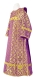 Deacon vestments - Solovki rayon brocade S3 (violet-gold), Standard design