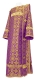 Deacon vestments - Old-Greek rayon brocade S3 (violet-gold), Standard design