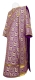 Deacon vestments - Floral Cross rayon brocade S3 (violet-gold), Standard design