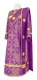 Deacon vestments - Iveron rayon brocade s3 (violet-gold) back, Standard design
