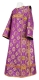 Deacon vestments - Myra Lycea rayon brocade S3 (violet-gold), Standard cross design