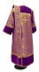 Deacon vestments - Corinth rayon brocade S3 (violet-gold) with velvet inserts, back, Standard design