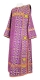 Deacon vestments - Cornflowers rayon brocade s3 (violet-gold), Economy design