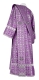 Deacon vestments - Catherine rayon brocade s3 (violet-silver) back, Standard design