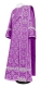 Deacon vestments - Vologda Posad rayon brocade s3 (violet-silver), Standard design