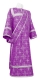 Deacon vestments - Custodian rayon brocade S3 (violet-silver), Economy design