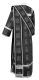 Deacon vestments - Abakan rayon brocade s3 (black-silver) back, Economy design