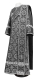 Deacon vestments - Vologda Posad rayon brocade s3 (black-silver), Standard design