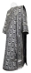 Deacon vestments - Floral Cross rayon brocade S3 (black-silver), Standard design