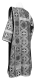 Deacon vestments - St. George Cross rayon brocade S3 (black-silver) back, Economy design