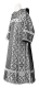 Deacon vestments - Solovki rayon brocade S3 (black-silver), Standard design