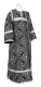 Deacon vestments - Alania rayon brocade s3 (black-silver), Economy design