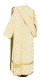 Deacon vestments - Vasiliya rayon brocade s3 (white-gold) back, Economy design