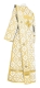 Deacon vestments - Nicholaev rayon brocade s3 (white-gold) back, Economy design